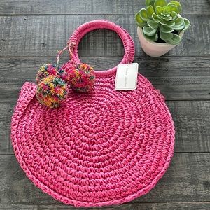 NWT RAFFIA STRAW BAG